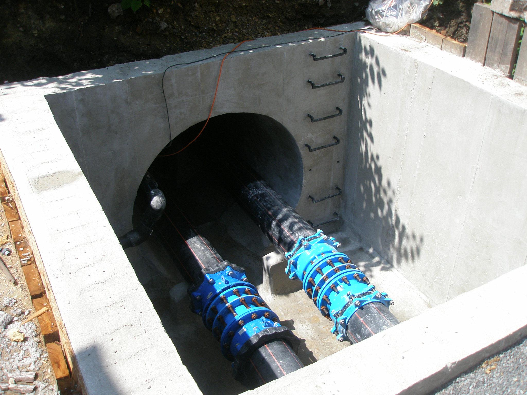 Kolektor pod tratí realizace 2